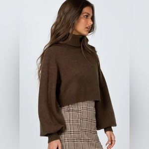 Princess Polly cropped brown sweater
